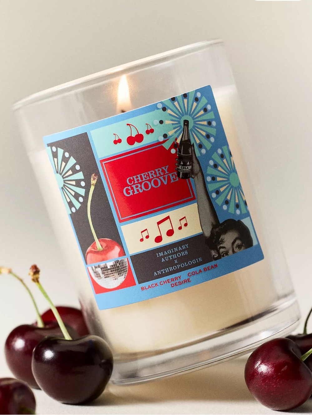 Anthropologie Cherry Groove Imaginary Authors Boxed Glass Candle